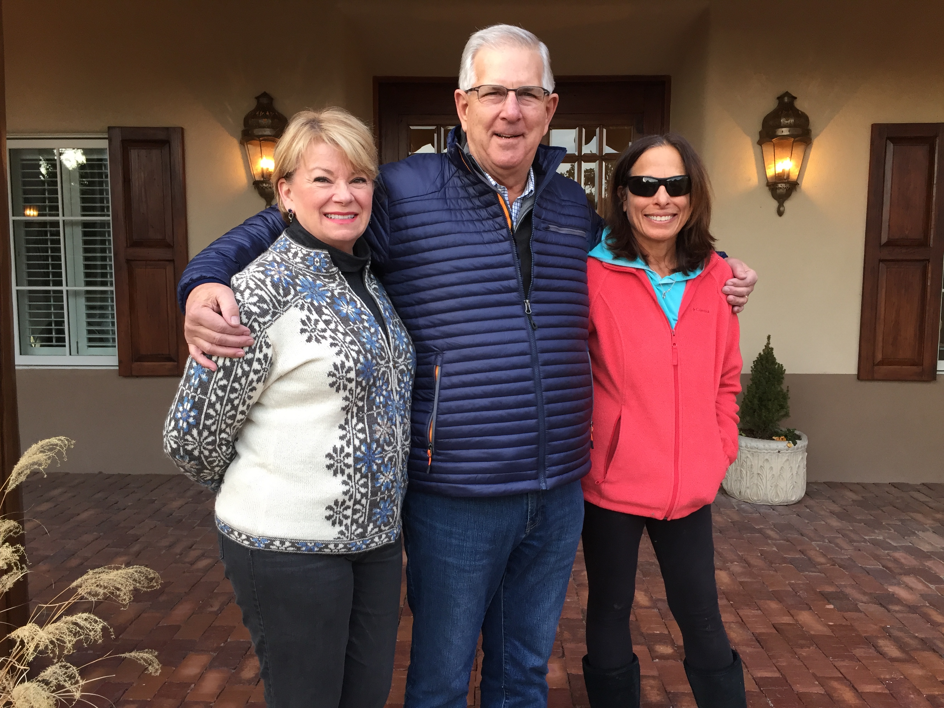 Linda, Lee and Sharon Woods at Sharon's house in Santa Fe